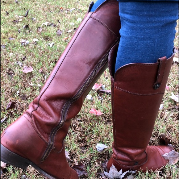 Frye Shoes - Frye Melissa Tall Tab Boots Color Redwood Size 9
